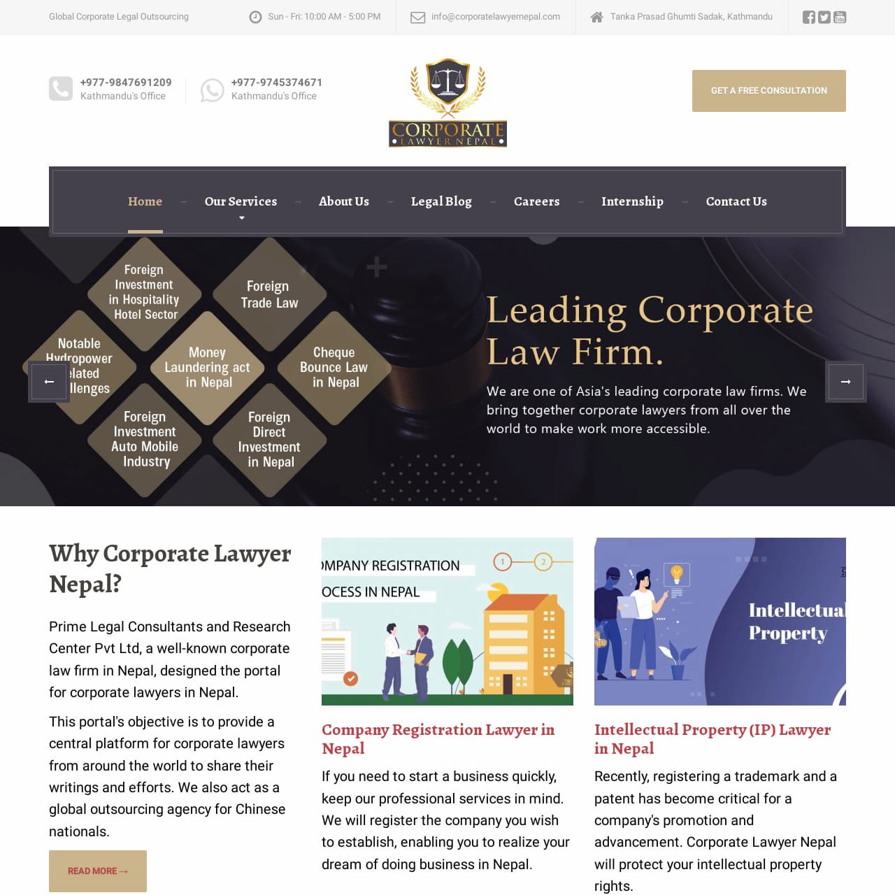 Corporate Lawyer Nepal - Global Corporate Legal Outsourcing Web Design